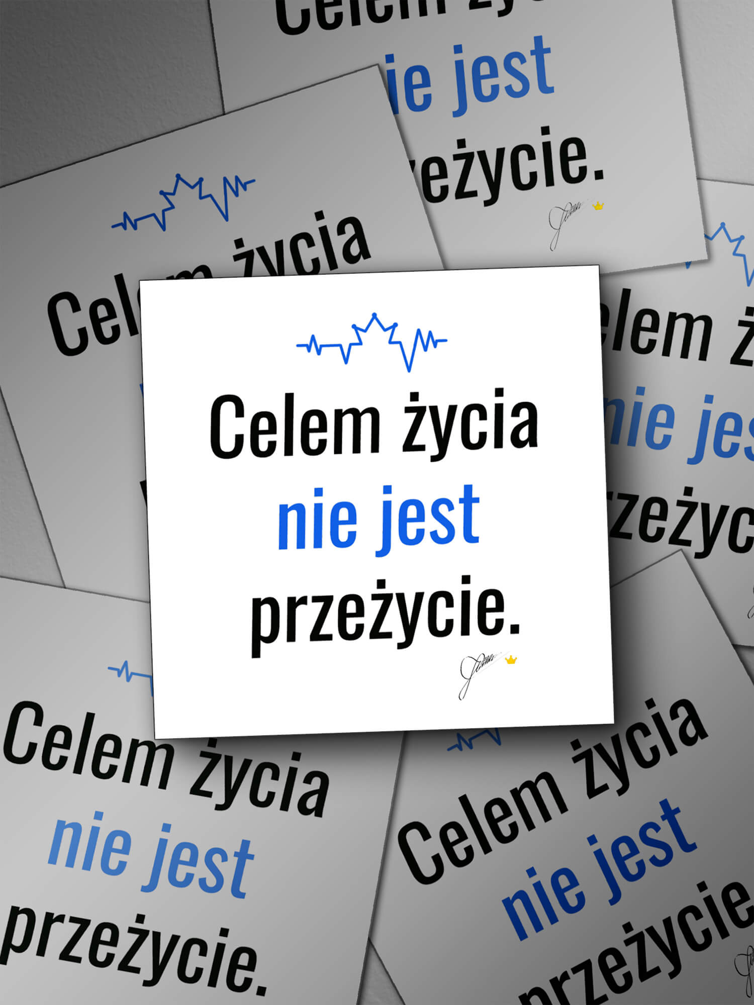 Zestaw 5 wlepek - Celem życia nie jest przeżycie
