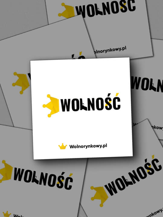 Zestaw 5 wlepek "WOLNOŚĆ"