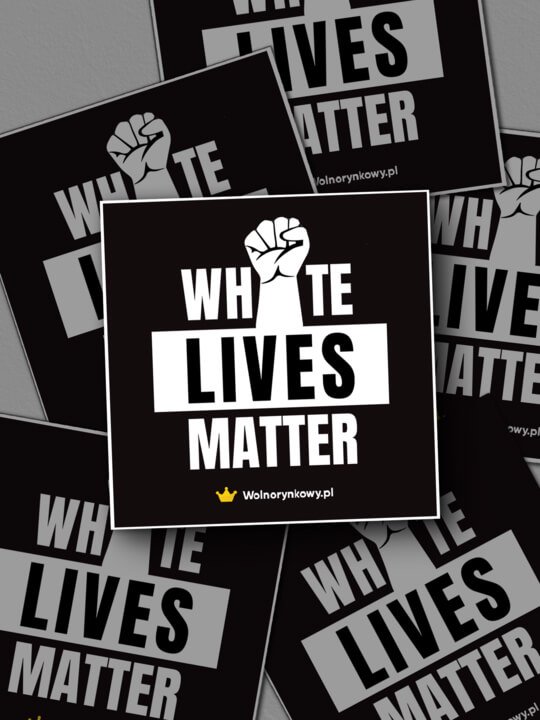 Zestaw 5 wlepek - "White lives matter"