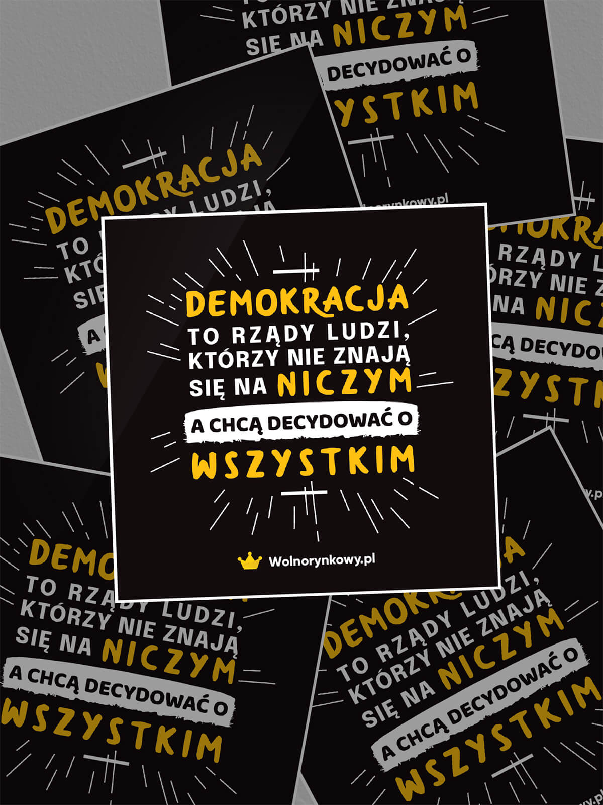 Zestaw 5 wlepek - „Chcą decydować o wszystkim”