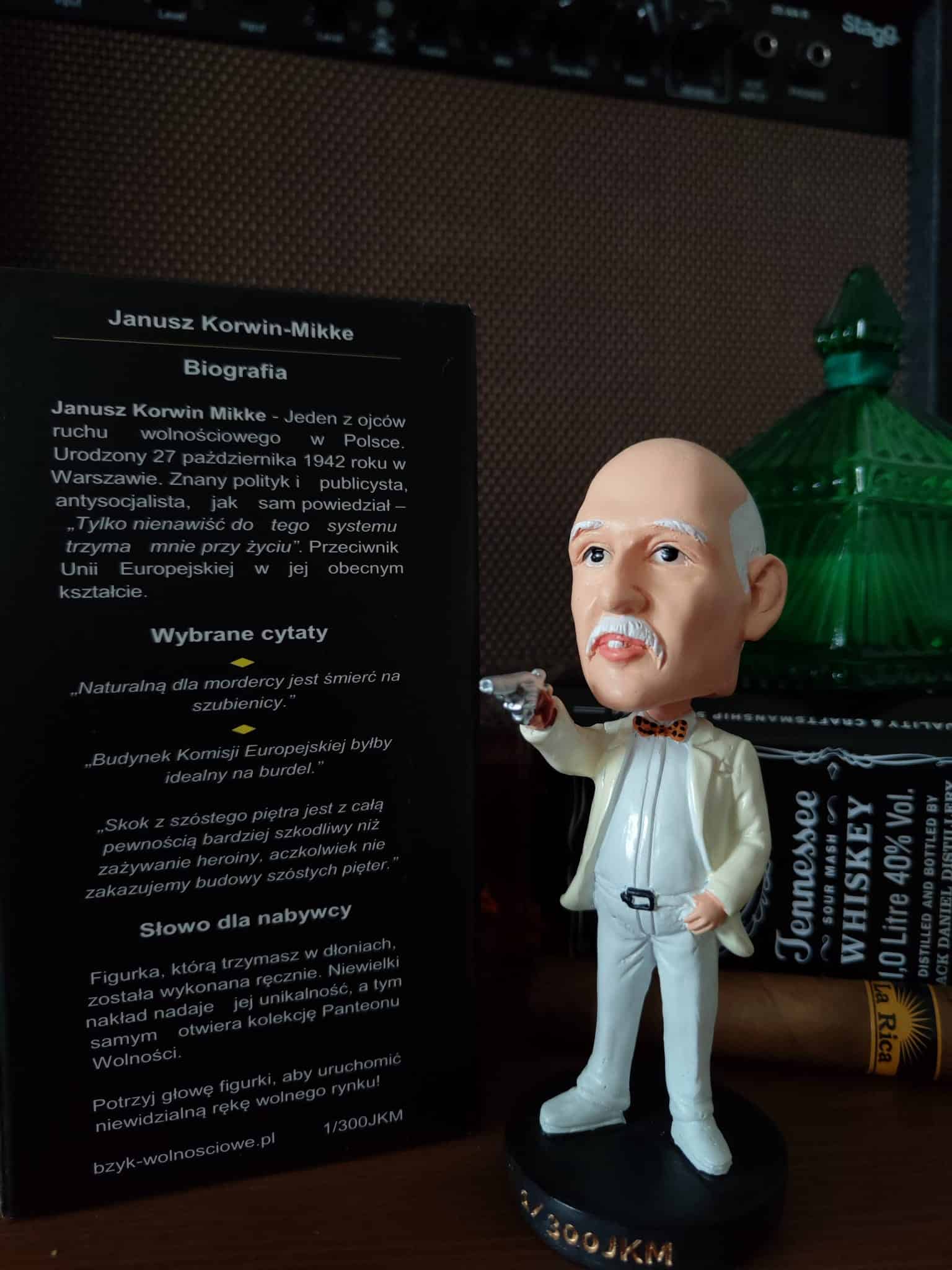 Figurka kolekcjonerska Janusz Korwin-Mikke biały