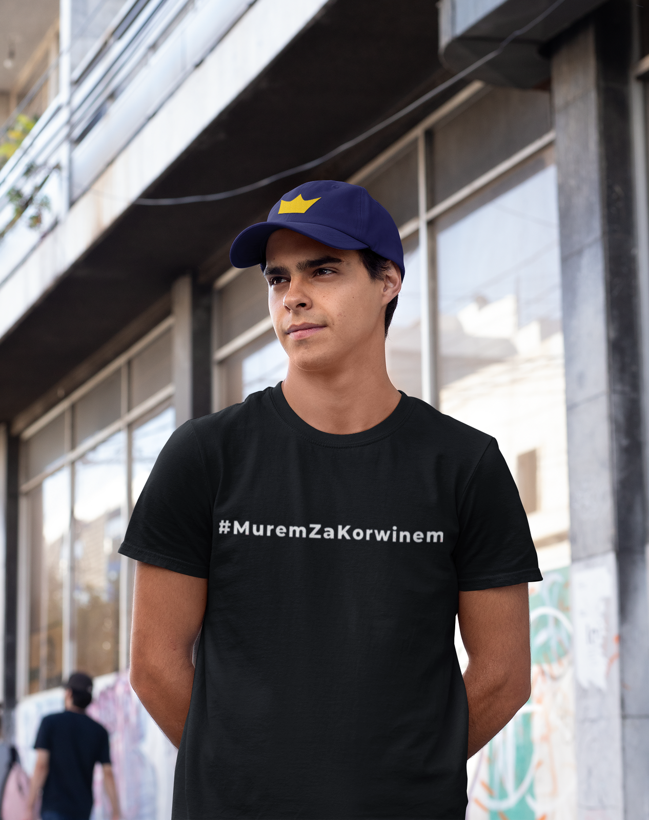 Koszulka #MuremZaKorwinem czarna
