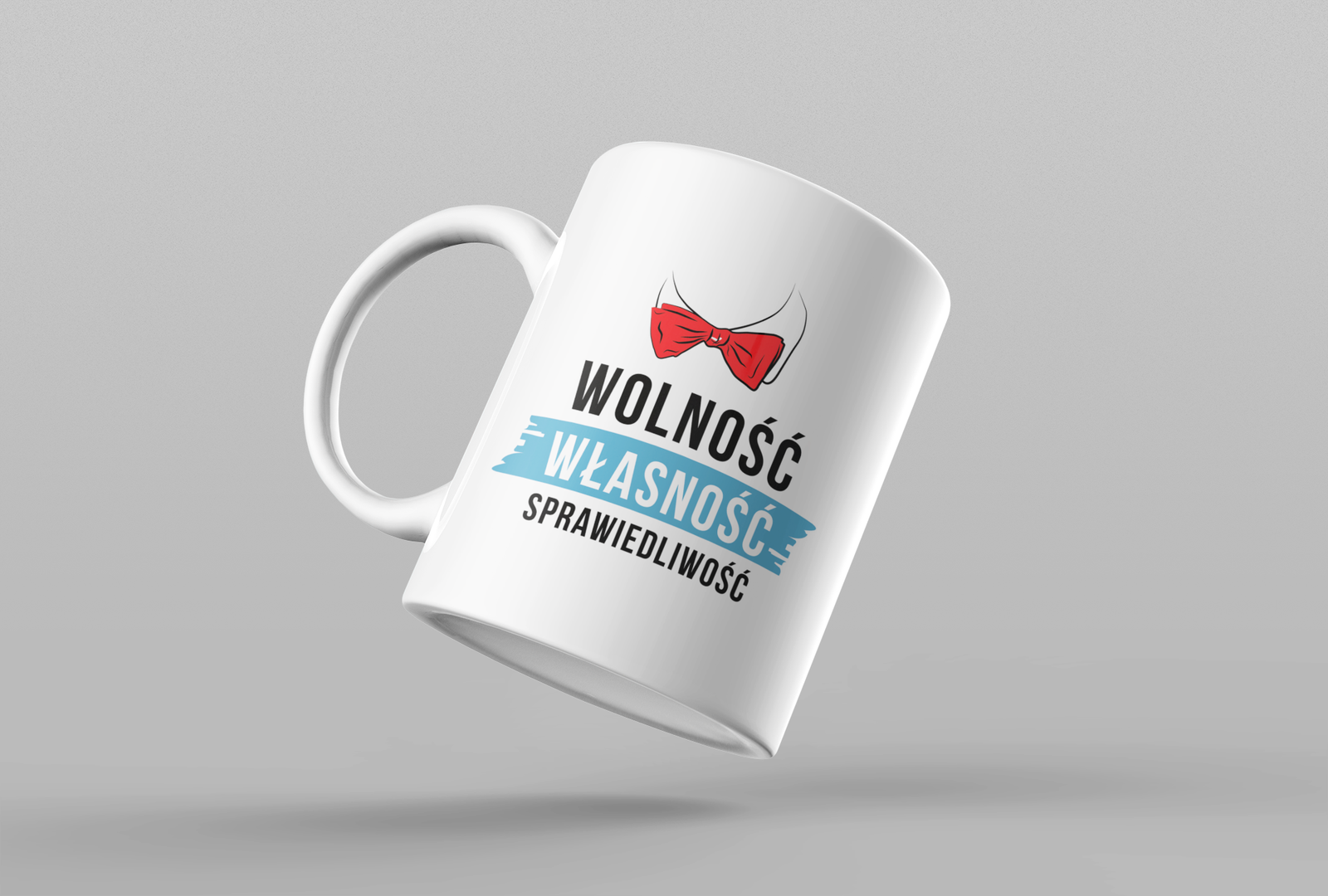 Kubek "Wolność Własność Sprawiedliwość Czerwona Muszka"/A